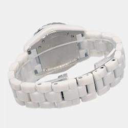 Chanel White Ceramic J12 H2010 Quartz Women's Wristwatch 33 mm