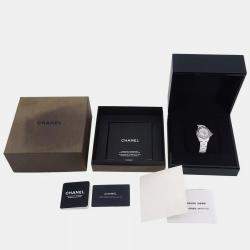Chanel White Ceramic J12 H2010 Quartz Women's Wristwatch 33 mm