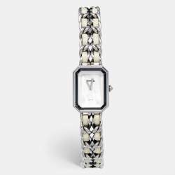 Chanel Mother of Pearl Stainless Steel Leather Premiere H1639 Women's Wristwatch 20mm 