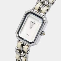 Chanel Mother of Pearl Stainless Steel Leather Premiere H1639 Women's Wristwatch 20mm 