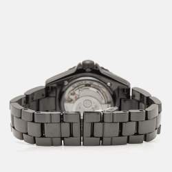 Chanel Black Ceramic Stainless Steel J12 Wanted De Chanel H7418 Women's Wristwatch 38 mm