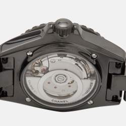 Chanel Black Ceramic Stainless Steel J12 Wanted De Chanel H7418 Women's Wristwatch 38 mm