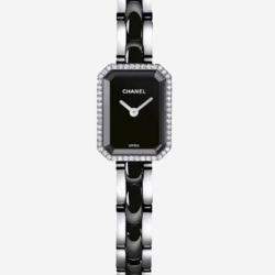 Chanel Black Diamond Stainless Steel Premiere H2163 Quartz Women's Wristwatch 15 mm