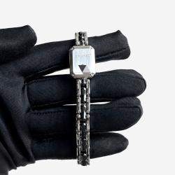 Chanel Black Diamond Stainless Steel Premiere H2163 Quartz Women's Wristwatch 15 mm