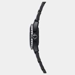 Chanel Black Ceramic Stainless Steel J12 H6346 Quartz Women's Wristwatch 33 mm