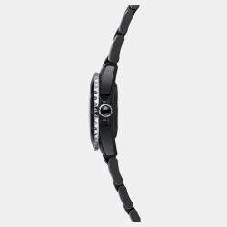 Chanel Black Ceramic Stainless Steel J12 H6346 Quartz Women's Wristwatch 33 mm