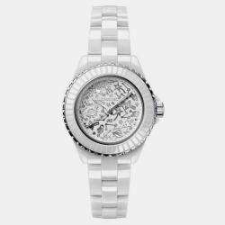 Chanel White Ceramic J12 H7990 Quartz Women's Wristwatch 33 mm