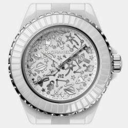 Chanel White Ceramic J12 H7990 Quartz Women's Wristwatch 33 mm