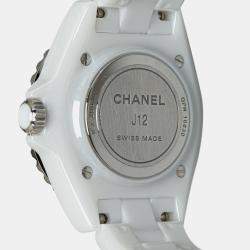 Chanel White Ceramic J12 Women's Wristwatch 38 mm