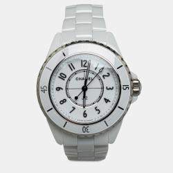Chanel White Ceramic J12 Women's Wristwatch 38 mm