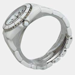 Chanel White Ceramic J12 Women's Wristwatch 38 mm