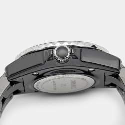 Chanel Black Ceramic Stainless Steel J12 Electro H7121 Limited To 1255 Women's Wristwatch 33 mm