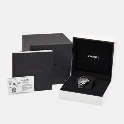 Chanel Black Ceramic Stainless Steel J12 Electro H7121 Limited To 1255 Women's Wristwatch 33 mm
