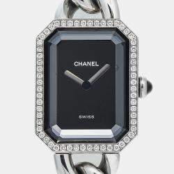 Chanel Black Stainless Steel Premiere H7021 Quartz Women's Wristwatch 20mm