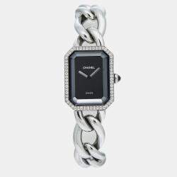 Chanel Black Stainless Steel Premiere H7021 Quartz Women's Wristwatch 20mm