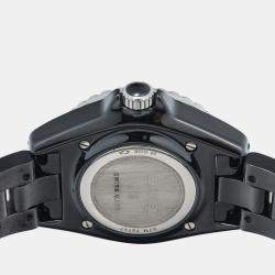 Chanel Black Ceramic J12 H5695 Quartz Women's Wristwatch 33mm