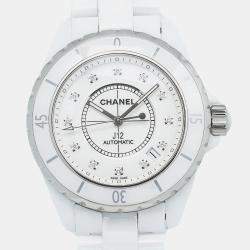 Chanel White Ceramic J12 H1629 Automatic Women's Wristwatch 38mm