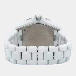 Chanel White Ceramic J12 H1629 Automatic Women's Wristwatch 38mm