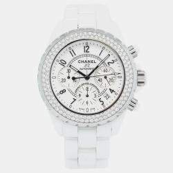 Chanel White Ceramic J12 H1008 Automatic Women's Wristwatch 41mm