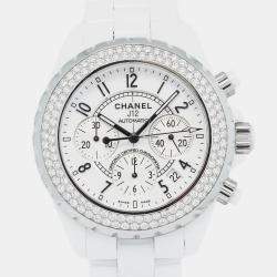 Chanel White Ceramic J12 H1008 Automatic Women's Wristwatch 41mm
