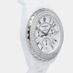 Chanel White Ceramic J12 H1008 Automatic Women's Wristwatch 41mm
