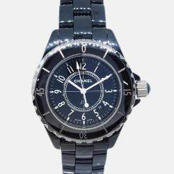 Chanel J12 H0682 Quartz Black Ceramic Women's Wristwatch 33 mm
