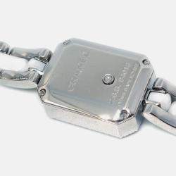 Pre Owned Chanel Premiere Triple Bracelet H3059 Quartz Watch Ceramic SS Diamond 15 x 20 mm