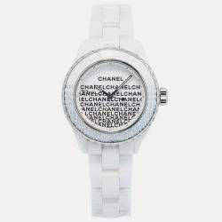 Chanel J12 H7419 Quartz White Ceramic Women's Wristwatch 34 mm