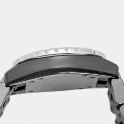 Pre Owned Chanel Black Ceramic Stainless Steel Diamond J12 H0949 Women's Wristwatch 33 mm