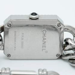 Pre Owned Chanel Black Stainless Steel Diamond Premiere H3252 Women's Wristwatch 15.80 mm