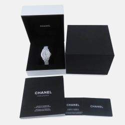 Pre Owned ساعة يد نسائية شانيل جي12 اتش5699 أوتوماتيكية سيراميك أبيض 33 مم