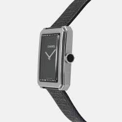 Pre Owned Chanel Boy Friend H5317 Quartz Black Stainless Steel Women’s Wristwatch 22 mm