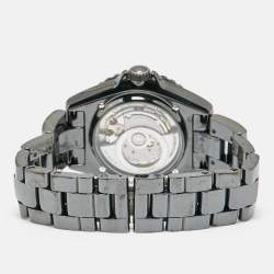 Pre Owned Chanel Black Ceramic Stainless Steel J12 Wanted De Chanel H7418 Women's Wristwatch 38 mm