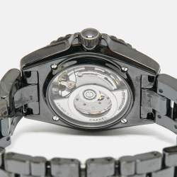 Pre Owned Chanel Black Ceramic Stainless Steel J12 Wanted De Chanel H7418 Women's Wristwatch 38 mm