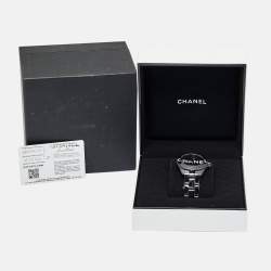 Pre Owned Chanel Black Ceramic Stainless Steel J12 Wanted De Chanel H7418 Women's Wristwatch 38 mm