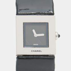 Pre Owned Chanel Matelasse Quartz Stainless Steel Women's Wristwatch 19 mm