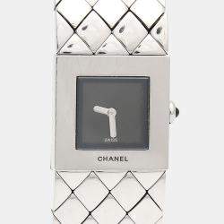 Pre Owned Chanel Matelasse Quartz Stainless Steel Women's Wristwatch 19 mm
