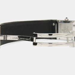 مملوكة مسبقًا Chanel Matelasse Quartz Black Stainless Steel Women's Wristwatch 19 mm
