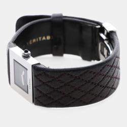 Pre Owned Chanel Matelasse Quartz Black Stainless Steel Women's Wristwatch 19 mm