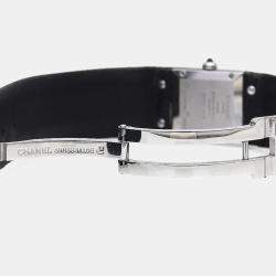 Pre Owned Chanel Matelasse Quartz Black Stainless Steel Women's Wristwatch 19 mm