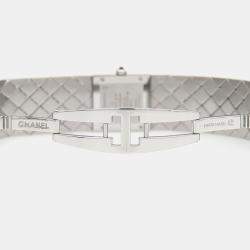 Pre Owned Chanel Matelasse Quartz Black Stainless Steel Women's Wristwatch 19 mm