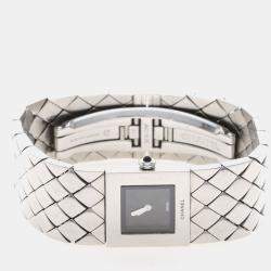Pre Owned Chanel Matelasse Quartz Stainless Steel Women's Wristwatch 19 mm