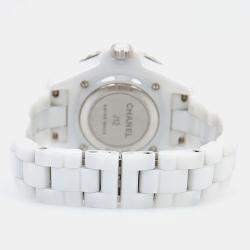 Pre Owned Chanel J12 H5703 Quartz Ceramic Stainless Steel Women's Wristwatch 34 mm