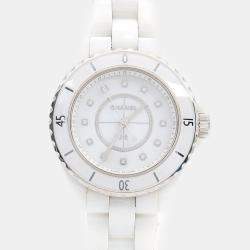 Pre Owned Chanel J12 H5703 Quartz Ceramic Stainless Steel Women's Wristwatch 34 mm