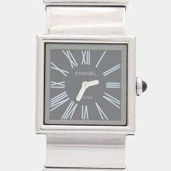 Pre Owned Chanel Mademoiselle Quartz Stainless Steel Women's Wristwatch 22 mm
