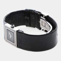 Pre Owned Chanel Matelasse Diamond Quartz Stainless Steel Women's Wristwatch 19 mm