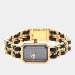Pre Owned Chanel Premiere Quartz Gold-Plated Stainless Steel Women's Wristwatch 20*26 mm