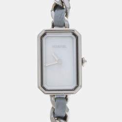 Pre Owned Chanel Premiere Rock Quartz Sky Blue Stainless Steel Women's Wristwatch 16 mm