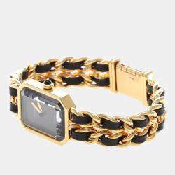 Pre Owned Chanel Premiere Quartz Gold-Plated Stainless Steel Women's Wristwatch 20 mm