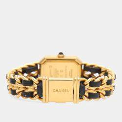 Pre Owned Chanel Premiere Quartz Gold Plated Stainless Steel Women's Wristwatch 20 mm